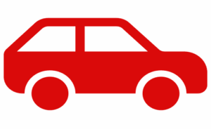Icone voiture rouge - passez le permis B avec l'auto école mon repos